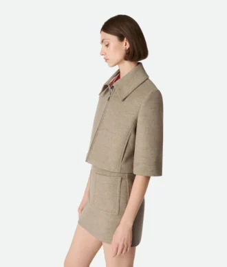 Wool and Cashmere Cropped Jacket