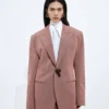 Wool and Linen Melange Jacket