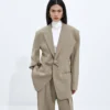 Wool and Linen Melange Jacket