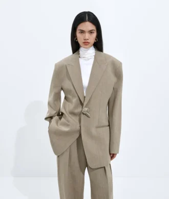 Wool and Linen Melange Jacket