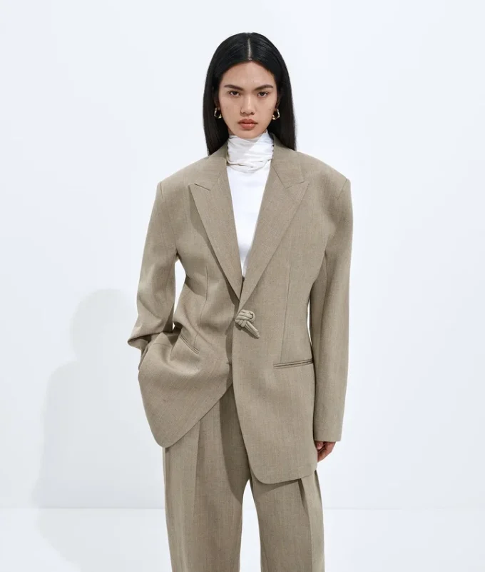 Wool and Linen Melange Jacket