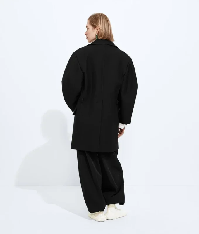 Wool and Mohair Gabardine Coat