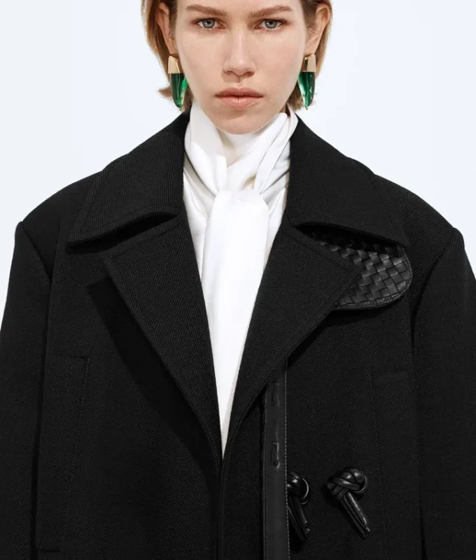 Wool and Mohair Gabardine Coat