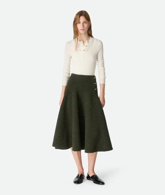 Wool Boucla Skirt