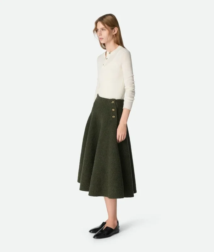 Wool Boucla Skirt