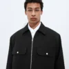 Wool Grain De Poudre Overshirt
