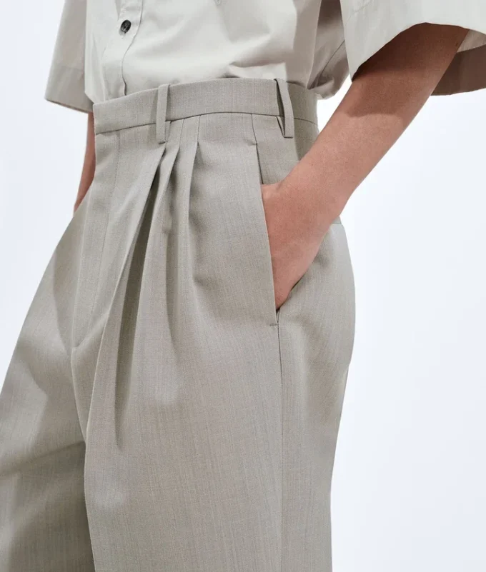 Wool Melange Pants