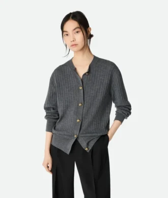 Wool Rib Cardigan