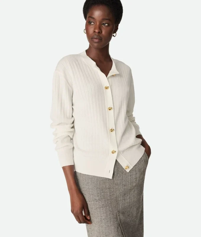 Wool Rib Cardigan