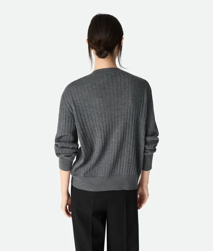 Wool Rib Cardigan