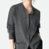 Wool Rib Cardigan