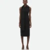 Wool Viscose Crepe Dress